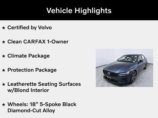Denim Blue Metallic 2024 Volvo S60 B5 Core Dark Theme