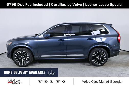 Denim Blue Metallic 2026 Volvo XC90 Plus, B6 AWD Gas (mild hybrid), Gasoline, Bright, 7 Seats
