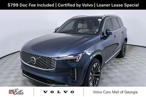 Denim Blue Metallic 2026 Volvo XC90 Plus, B6 AWD Gas (mild hybrid), Gasoline, Bright, 7 Seats
