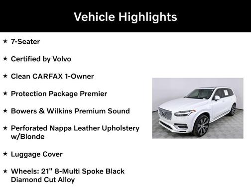 2024 Volvo XC90 Recharge Plug-In Hybrid T8 Ultimate Bright Theme 7-Seater