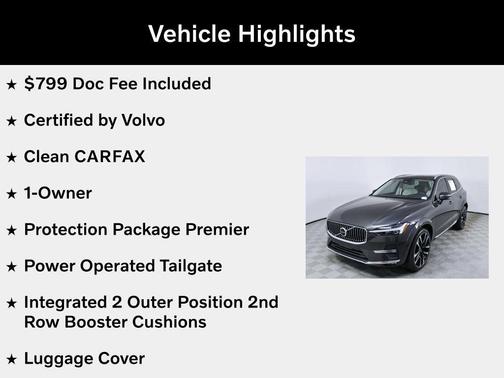 Platinum Grey Metallic 2023 Volvo XC60 B5 Ultimate Bright Theme