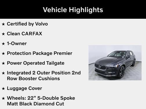 Platinum Grey Metallic 2023 Volvo XC60 B5 Ultimate Bright Theme