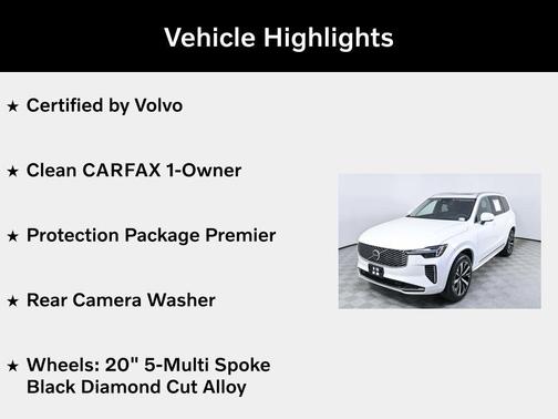 Crystal White Pearl 2026 Volvo XC90 Core, B5 AWD Gas (mild hybrid), Gasoline, Bright, 7 Seats