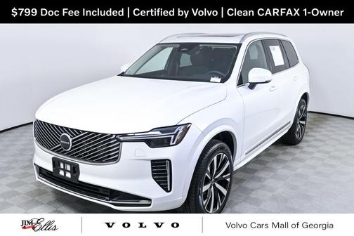 Crystal White Pearl 2026 Volvo XC90 Core, B5 AWD Gas (mild hybrid), Gasoline, Bright, 7 Seats