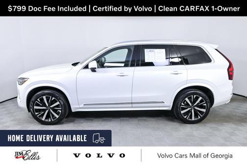 Crystal White Pearl 2026 Volvo XC90 Core, B5 AWD Gas (mild hybrid), Gasoline, Bright, 7 Seats