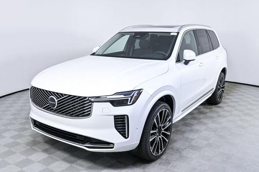 Crystal White Pearl 2026 Volvo XC90 Plus, B6 AWD Gas (mild hybrid), Gasoline, Bright, 7 Seats