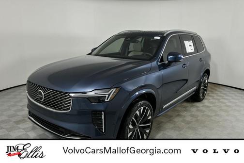 Denim Blue Metallic 2026 Volvo XC90 Plus, B6 AWD Gas (mild hybrid), Gasoline, Bright, 7 Seats