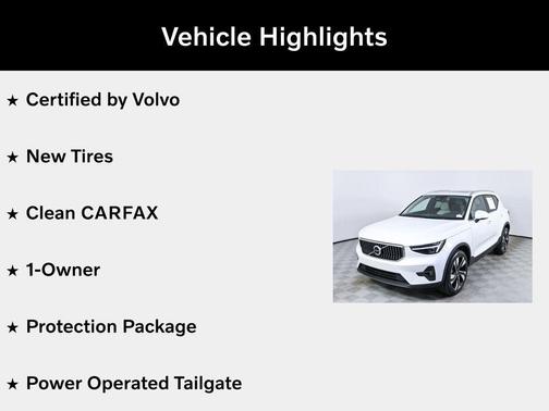 Crystal White Metallic 2024 Volvo XC40 B5 Ultimate Bright Theme