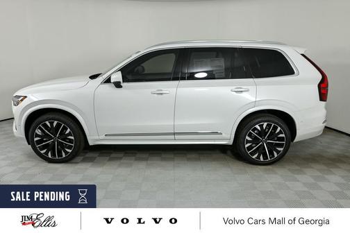 Crystal White Pearl 2026 Volvo XC90 Plus, B6 AWD Gas (mild hybrid), Gasoline, Bright, 7 Seats