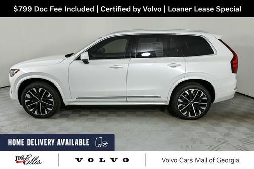 Crystal White Pearl 2026 Volvo XC90 Plus, B6 AWD Gas (mild hybrid), Gasoline, Bright, 7 Seats