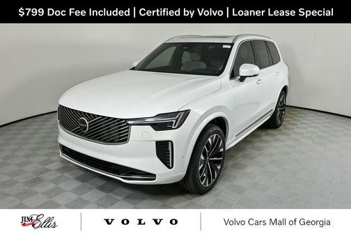 Crystal White Pearl 2026 Volvo XC90 Plus, B6 AWD Gas (mild hybrid), Gasoline, Bright, 7 Seats