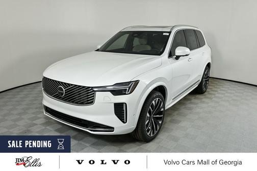 Crystal White Pearl 2026 Volvo XC90 Plus, B6 AWD Gas (mild hybrid), Gasoline, Bright, 7 Seats