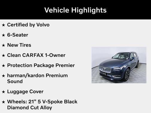 Denim Blue Metallic 2024 Volvo XC90 B6 Plus Bright Theme 6-Seater