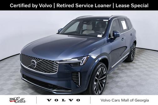 Denim Blue Metallic 2026 Volvo XC90 Plus, B6 AWD Gas (mild hybrid), Gasoline, Bright, 7 Seats