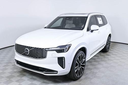 Crystal White Pearl 2026 Volvo XC90 Plus, B6 AWD Gas (mild hybrid), Gasoline, Bright, 7 Seats