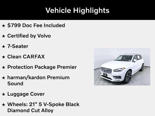 Crystal White Metallic 2023 Volvo XC90 B6 Plus 7-Seater