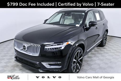 Onyx Black Metallic 2024 Volvo XC90 B6 Plus Bright Theme 7-Seater