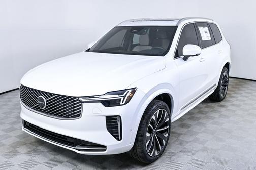 Crystal White Pearl 2026 Volvo XC90 Plus, B6 AWD Gas (mild hybrid), Gasoline, Bright, 7 Seats