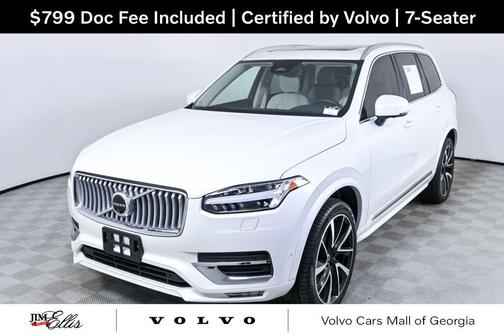Crystal White Metallic 2024 Volvo XC90 B6 Plus Bright Theme 7-Seater