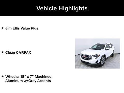 Summit White 2019 GMC Terrain SLT