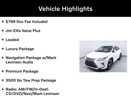 Eminent White Pearl 2019 Lexus RX 450h Base