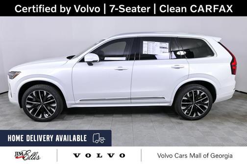 Crystal White Pearl 2026 Volvo XC90 Ultra, B6 AWD Gas (mild hybrid), Gasoline, Bright, 7 Seats
