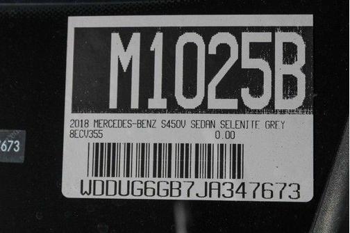 2018 Mercedes-Benz S-Class S 450