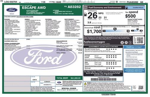 CARBONIZED GRAY METALLIC 2023 Ford Escape PLATINUM