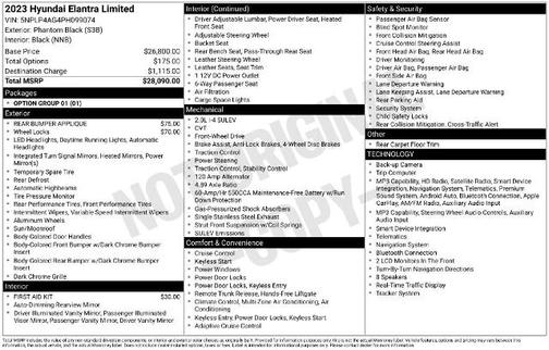 Phantom Black 2023 Hyundai ELANTRA LIMITED