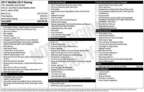 2017 Mazda CX-5 TOURING