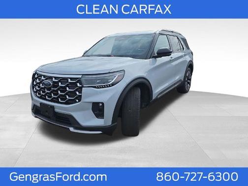 SPACE WHITE METALLIC 2025 Ford Explorer PLATINUM