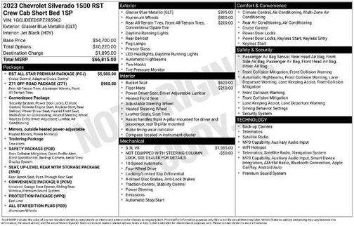 Glacier Blue Metallic 2023 Chevrolet Silverado 1500 RST