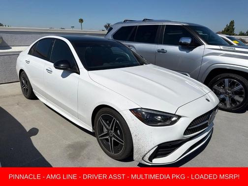 MANUFAKTUR Moonlight White Metallic 2023 Mercedes-Benz C-Class C 300 4MATIC