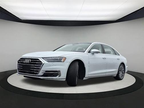 Glacier White Metallic 2021 Audi A8 L 55
