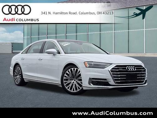 Glacier White Metallic 2021 Audi A8 L 55