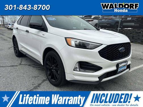 Star White Metallic Tri-Coat 2022 Ford Edge ST Line