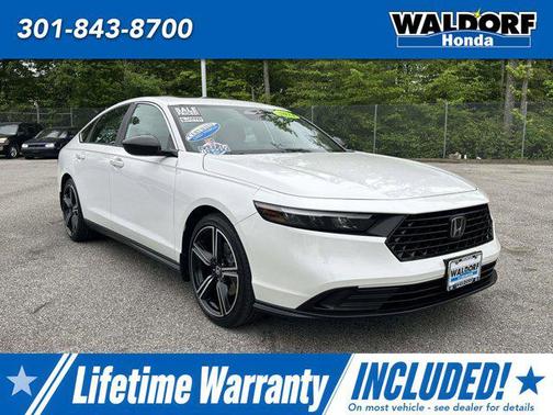Platinum White Pearl 2024 Honda Accord Hybrid Sport