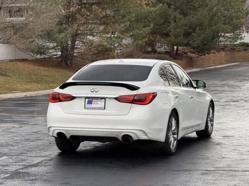 Pure White 2018 INFINITI Q50 3.0t LUXE