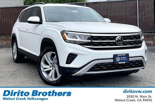 Pure White 2022 Volkswagen Atlas 2.0T SE w/Technology