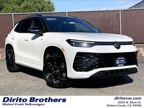 Opal White w/Deep Black Roof 2025 Volkswagen Tiguan 2.0T SE R-Line Black 4MOTION