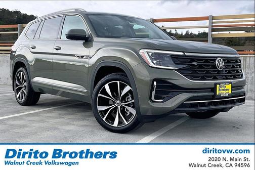 Avocado Green Pearl 2026 Volkswagen Atlas 2.0T SEL Premium R-Line 4MOTION