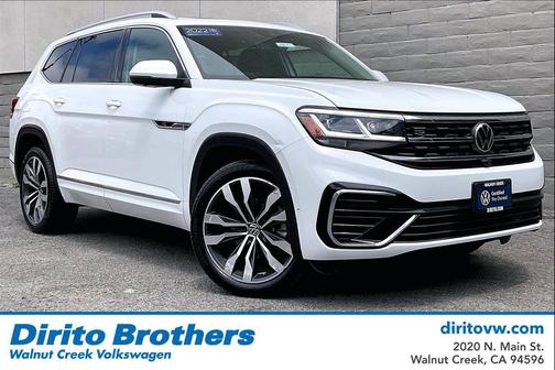 Pure White 2022 Volkswagen Atlas 3.6L SEL Premium