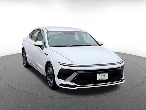 Serenity White 2025 Hyundai SONATA Hybrid SE