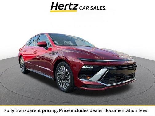Ultimate red 2025 Hyundai SONATA Hybrid SE