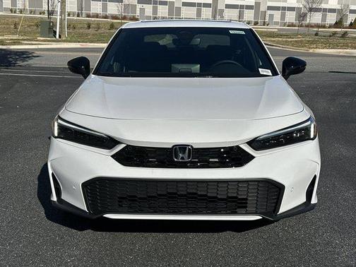 Platinum White Pearl 2025 Honda Civic Hybrid Sport Touring