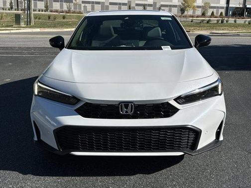 Platinum White Pearl 2025 Honda Civic Hybrid Sport Touring