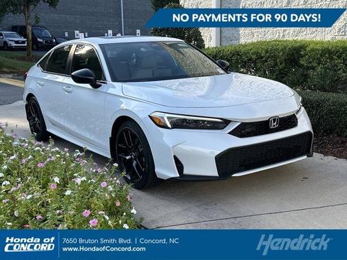 Platinum White Pearl 2026 Honda Civic Hybrid Sport