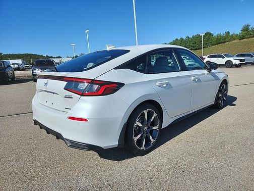 Platinum White Pearl 2025 Honda Civic Hybrid Sport Touring