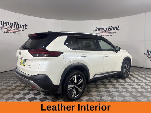 White / Black 2021 Nissan Rogue Platinum