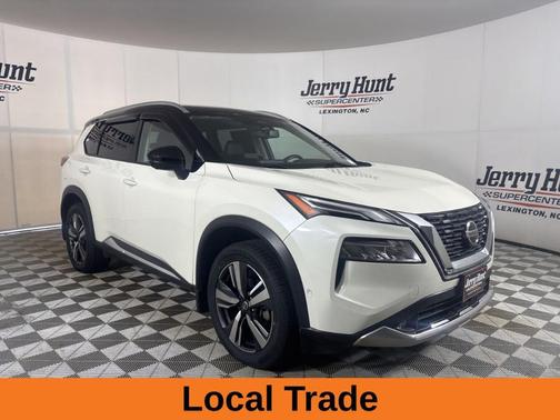 White / Black 2021 Nissan Rogue Platinum